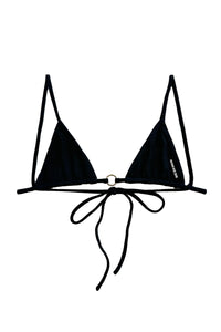 Mega Ring Triangle Bikini Top // Cozy Black