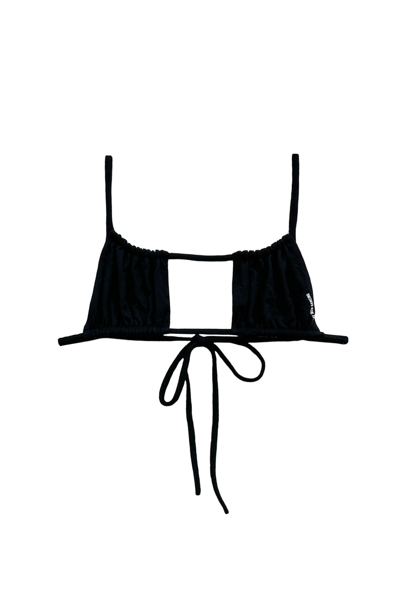 Milli Ruched Bikini Top // Cozy Black