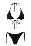Solstice Knit String Bikini Set // Noir Tides