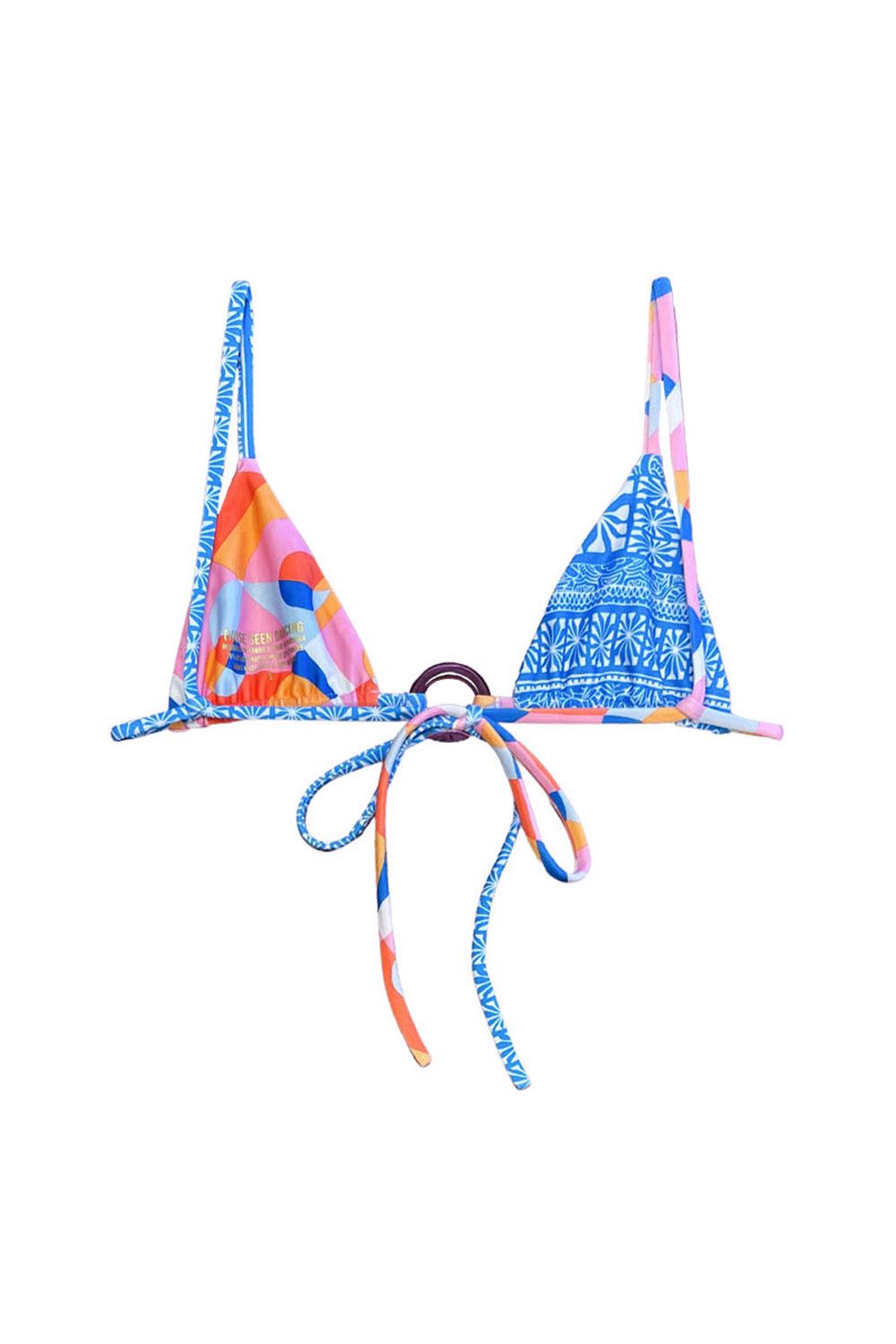 Mega Ring Triangle Bikini Top // Pacific-Spritz Combo