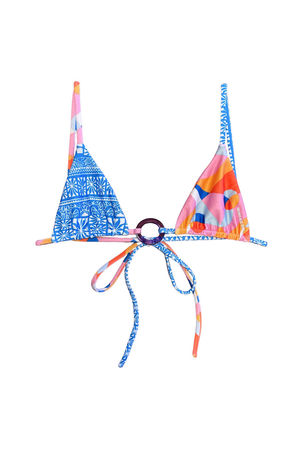 Mega Ring Triangle Bikini Top // Pacific-Spritz Combo