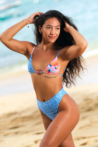 Mega Ring Triangle Bikini Top // Pacific-Spritz Combo