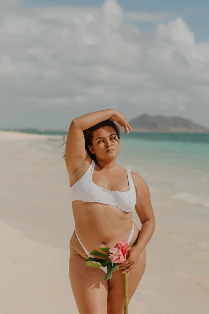 Hana Underwire Balconette Bikini Top // Cloud